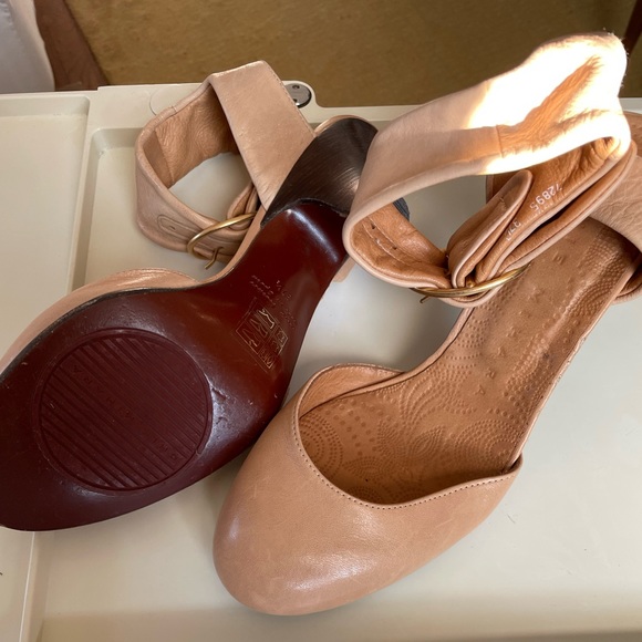 Chie Mihara Genuine Leather Tan Ankle Wrap Pumps SZ 6.5 - Picture 4 of 5